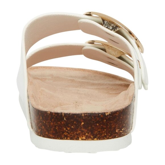 NEW Madden Girl Womens Bodiee Slide Sandal BODI01J1 White Patent 6M - Picture 3 of 12